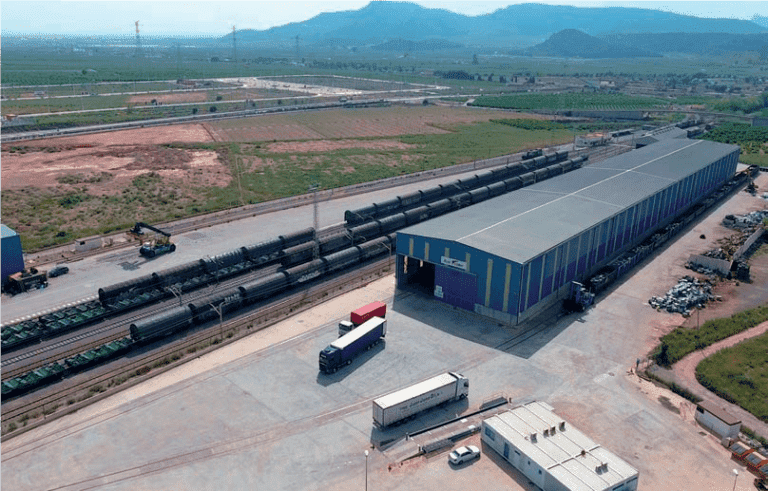 Railsider rail terminal in Sagunto for steel logistics services