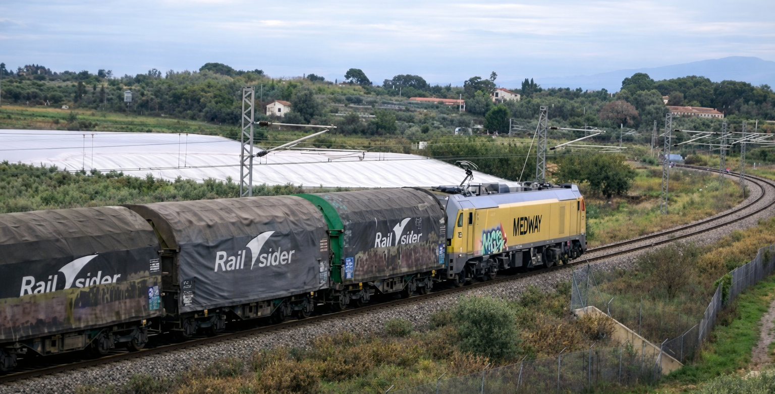 Rail transport of steel coils between Sagunto and Barcelona